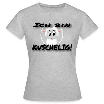 ICH BIN KUSCHELIG! - Frauen T-Shirt - Grau meliert - Vorne - AI Model Female 172 dark (172cm)