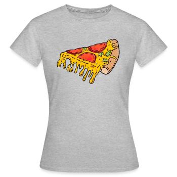 Slice of pizza - Women's T-Shirt - heather grey - Front - AI Model Female 172 dark (172cm)
