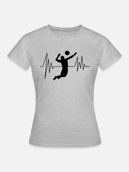 Volleyball - Frauen T-Shirt - Grau meliert