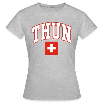 Pavillon suisse de Thoune - T-shirt Femme - gris chiné - Devant - AI Model Female 172 dark (172cm)