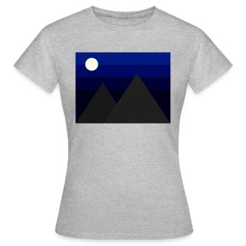 Montagnes minimalistes sous le ciel nocturne - T-shirt Femme - gris chiné - Devant - AI Model Female 172 dark (172cm)
