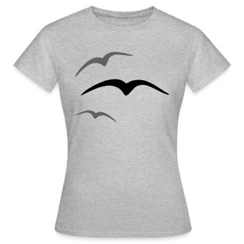 Bird 3 - Women's T-Shirt - heather grey - Front - AI Model Female 172 dark (172cm)