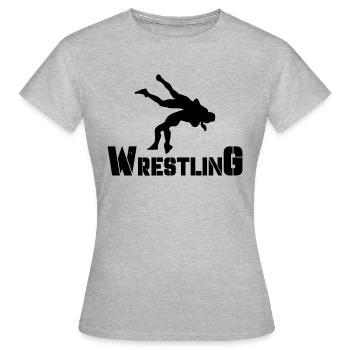 wrestling - Frauen T-Shirt - Grau meliert - Vorne - AI Model Female 172 dark (172cm)