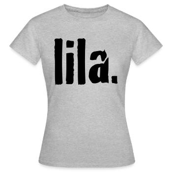 lila - Frauen T-Shirt - Grau meliert - Vorne - AI Model Female 172 dark (172cm)
