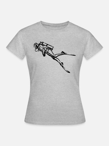 diving - Frauen T-Shirt - Grau meliert