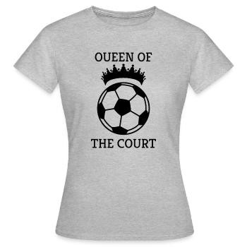 Frauenfussball - Frauen T-Shirt - Grau meliert - Vorne - AI Model Female 172 dark (172cm)