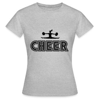 Cheerleader - Frauen T-Shirt - Grau meliert - Vorne - AI Model Female 172 dark (172cm)