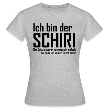Schiri - Frauen T-Shirt - Grau meliert - Vorne - AI Model Female 172 dark (172cm)