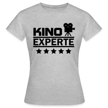 kino experte - Frauen T-Shirt - Grau meliert - Vorne - AI Model Female 172 dark (172cm)