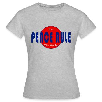 Que la paix règne sur le monde - T-shirt Femme - gris chiné - Devant - AI Model Female 172 dark (172cm)