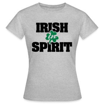 Irish In Spirit - T-shirt Femme - gris chiné - Devant - AI Model Female 172 dark (172cm)