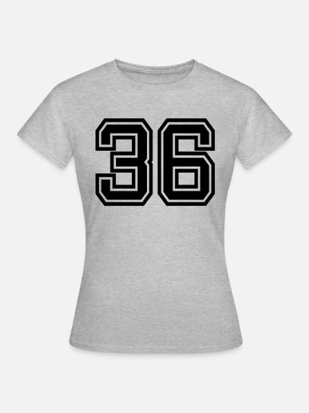 36 - Frauen T-Shirt - Grau meliert