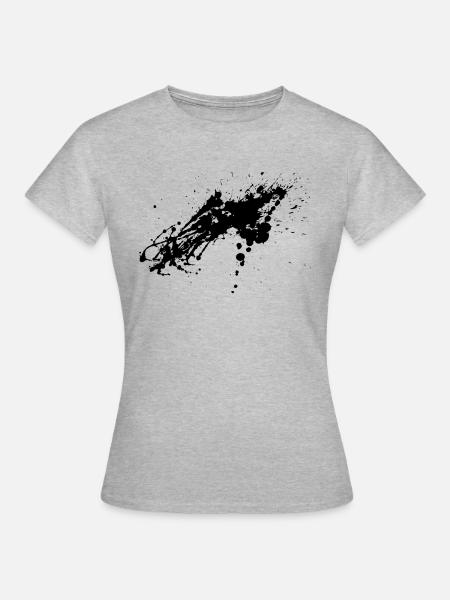 Splatter 2 - Frauen T-Shirt - Grau meliert