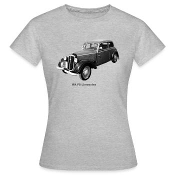IFA F8 Limo DDR Zwickau - Frauen T-Shirt - Grau meliert - Vorne - AI Model Female 172 dark (172cm)