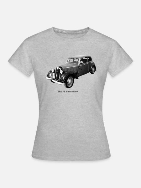 IFA F8 Limo DDR Zwickau - Frauen T-Shirt - Grau meliert
