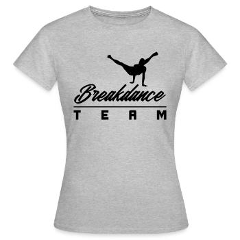 breakdancer bboy team - Frauen T-Shirt - Grau meliert - Vorne - AI Model Female 172 dark (172cm)