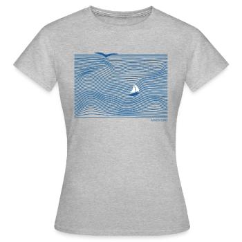 Abenteuer - Frauen T-Shirt - Grau meliert - Vorne - AI Model Female 172 dark (172cm)