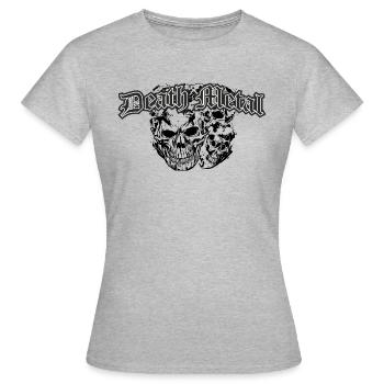 Death Metal - Frauen T-Shirt - Grau meliert - Vorne - AI Model Female 172 dark (172cm)