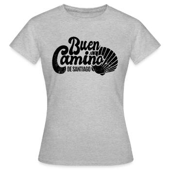 Buen Camino - Camino de Santiago - Pèlerinage - Santiago - T-shirt Femme - gris chiné - Devant - AI Model Female 172 dark (172cm)