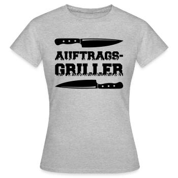 Contract Griller 01 - Women's T-Shirt - heather grey - Front - AI Model Female 172 dark (172cm)