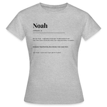 Noah - Frauen T-Shirt - Grau meliert - Vorne - AI Model Female 172 dark (172cm)