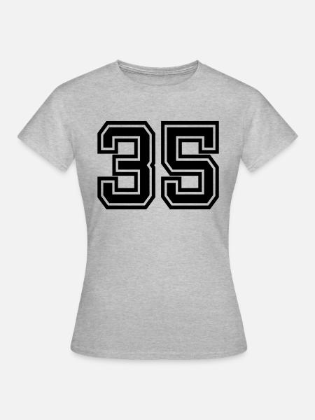 35 - Frauen T-Shirt - Grau meliert
