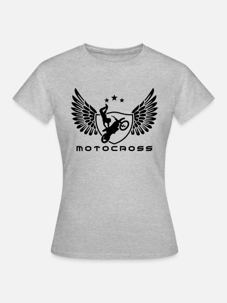 motorcross - Frauen T-Shirt - Grau meliert