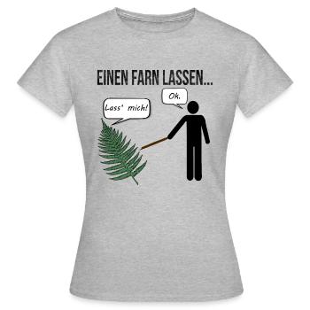 Laissez une fougère... - T-shirt Femme - gris chiné - Devant - AI Model Female 172 dark (172cm)