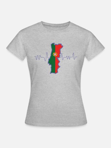 Portugal - Frauen T-Shirt - Grau meliert