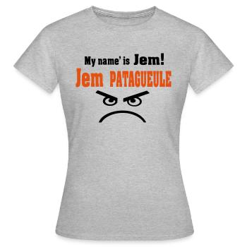 HUMOUR J'aime pas ta gueule design femme - T-shirt Femme - gris chiné - Devant - AI Model Female 172 dark (172cm)