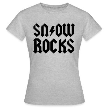 Schnee - Frauen T-Shirt - Grau meliert - Vorne - AI Model Female 172 dark (172cm)