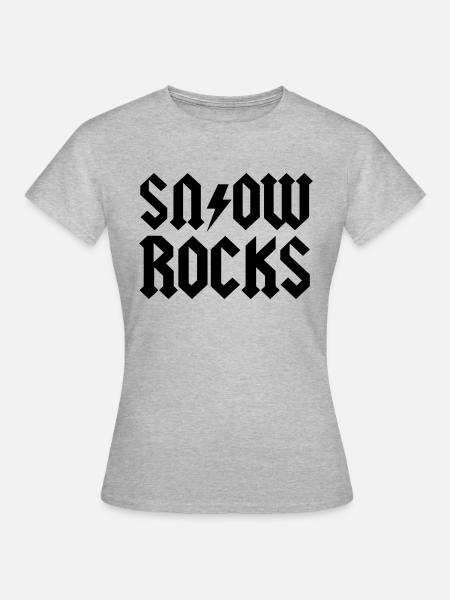 Schnee - Frauen T-Shirt - Grau meliert