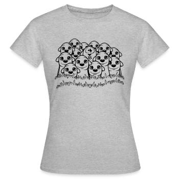 Meerkat cute sweet witty group - Women's T-Shirt - heather grey - Front - AI Model Female 172 dark (172cm)