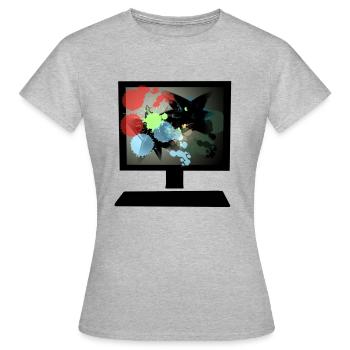 colorful pc - Women's T-Shirt - heather grey - Front - AI Model Female 172 dark (172cm)