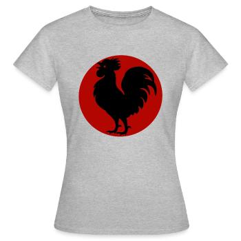 Hahn Ross - Frauen T-Shirt - Grau meliert - Vorne - AI Model Female 172 dark (172cm)
