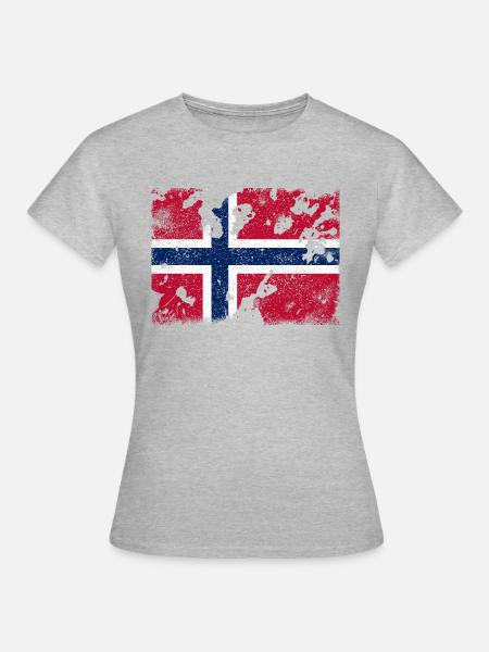 Norwegen - Frauen T-Shirt - Grau meliert