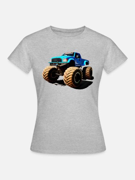 Monster Truck Nr. 1 - Frauen T-Shirt - Grau meliert