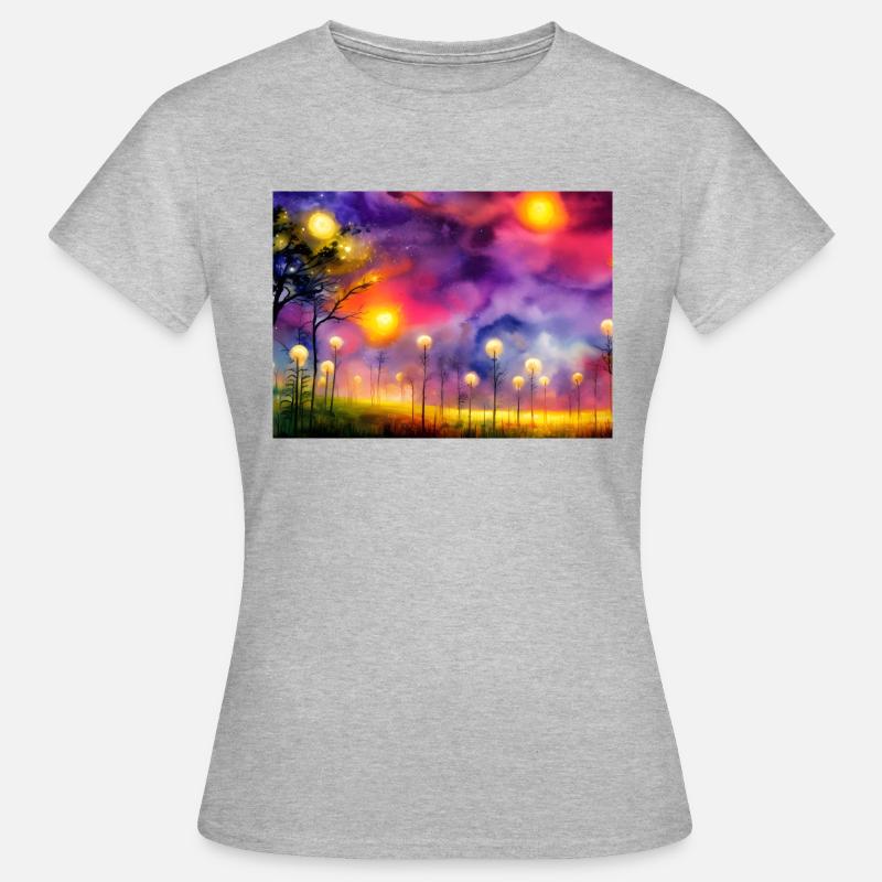 Nuit étoilée - T-shirt Femme - gris chiné