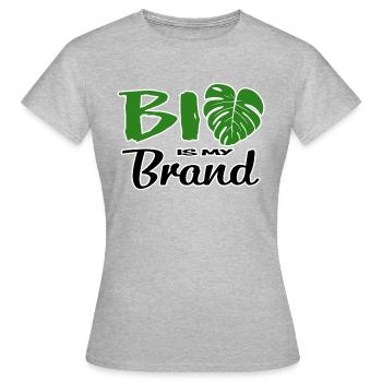 Bio est ma marque - T-shirt Femme - gris chiné - Devant - AI Model Female 172 dark (172cm)
