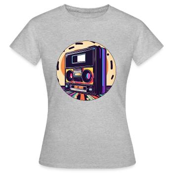 Radio / Analog / Music / Frequency / Speakers - Women's T-Shirt - heather grey - Front - AI Model Female 172 dark (172cm)