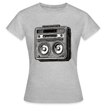 Radio / Analog / Music / Frequency / Speakers - Women's T-Shirt - heather grey - Front - AI Model Female 172 dark (172cm)