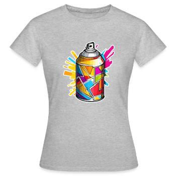Spray Can / Art / Spray / Street Art / Wall - Women's T-Shirt - heather grey - Front - AI Model Female 172 dark (172cm)