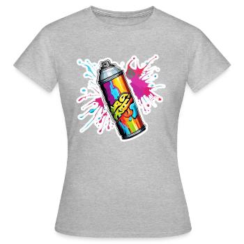 Spray Can / Art / Spray / Street Art / Wall - Women's T-Shirt - heather grey - Front - AI Model Female 172 dark (172cm)