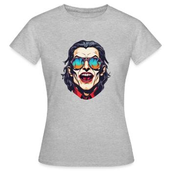 Vampire / Dracula / Suceur de sang / Halloween / Mythe - T-shirt Femme - gris chiné - Devant - AI Model Female 172 dark (172cm)