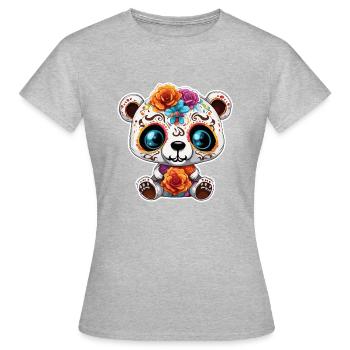 Ours en peluche / Peluche / Animal en peluche / Idée cadeau - T-shirt Femme - gris chiné - Devant - AI Model Female 172 dark (172cm)
