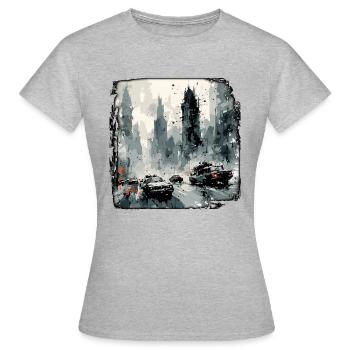Apocalypse / Apocalypse / Destruction / Anarchie - T-shirt Femme - gris chiné - Devant - AI Model Female 172 dark (172cm)
