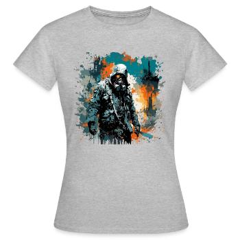 Apocalypse / Apocalypse / Destruction / Anarchie - T-shirt Femme - gris chiné - Devant - AI Model Female 172 dark (172cm)