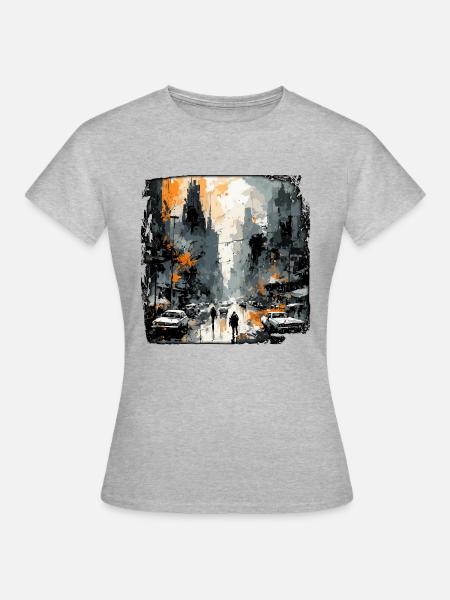Apocalypse / Weltuntergang / Zerstörung / Anarchie - Frauen T-Shirt - Grau meliert