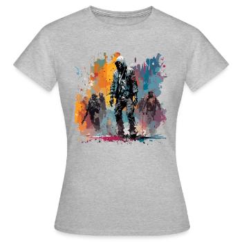 Apocalypse / Apocalypse / Destruction / Anarchie - T-shirt Femme - gris chiné - Devant - AI Model Female 172 dark (172cm)