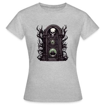 Radio / Analog / Music / Frequency / Speakers - Women's T-Shirt - heather grey - Front - AI Model Female 172 dark (172cm)